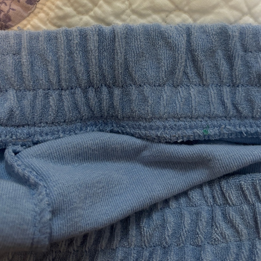 Divided Light Blue Terry Cloth Short Sleeve Top and Shorts Lounge Set - Picture 4 of 4